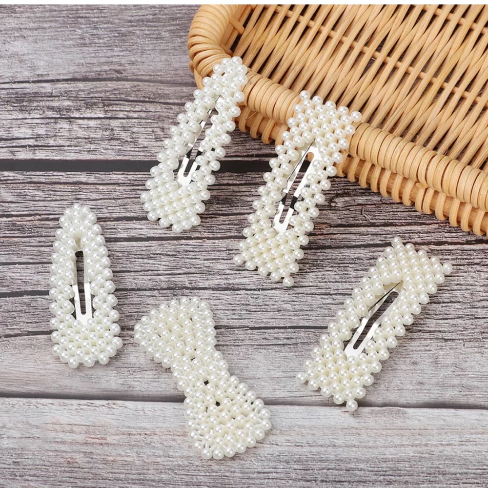 5 PCS Pearl Hair Clips